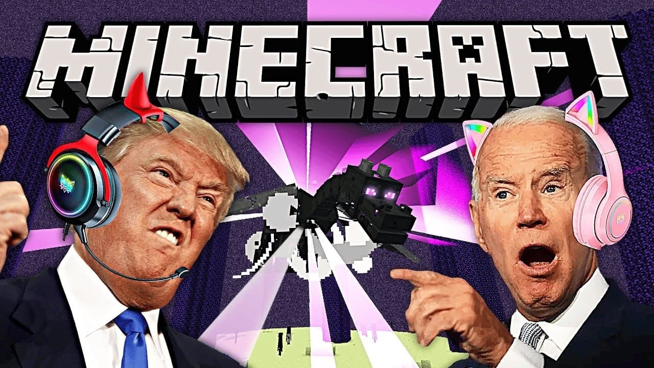 Presidents Defeat The Ender Dragon in Minecraft!
