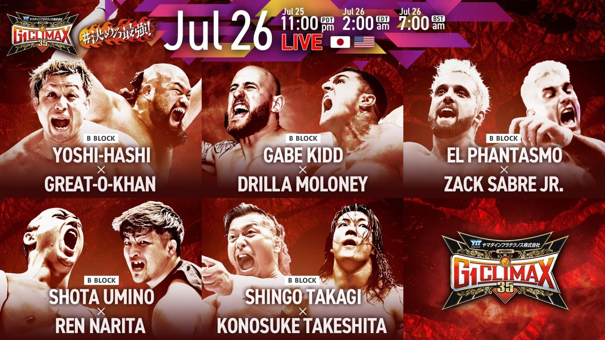 NJPW G1 Climax 35: Day 6