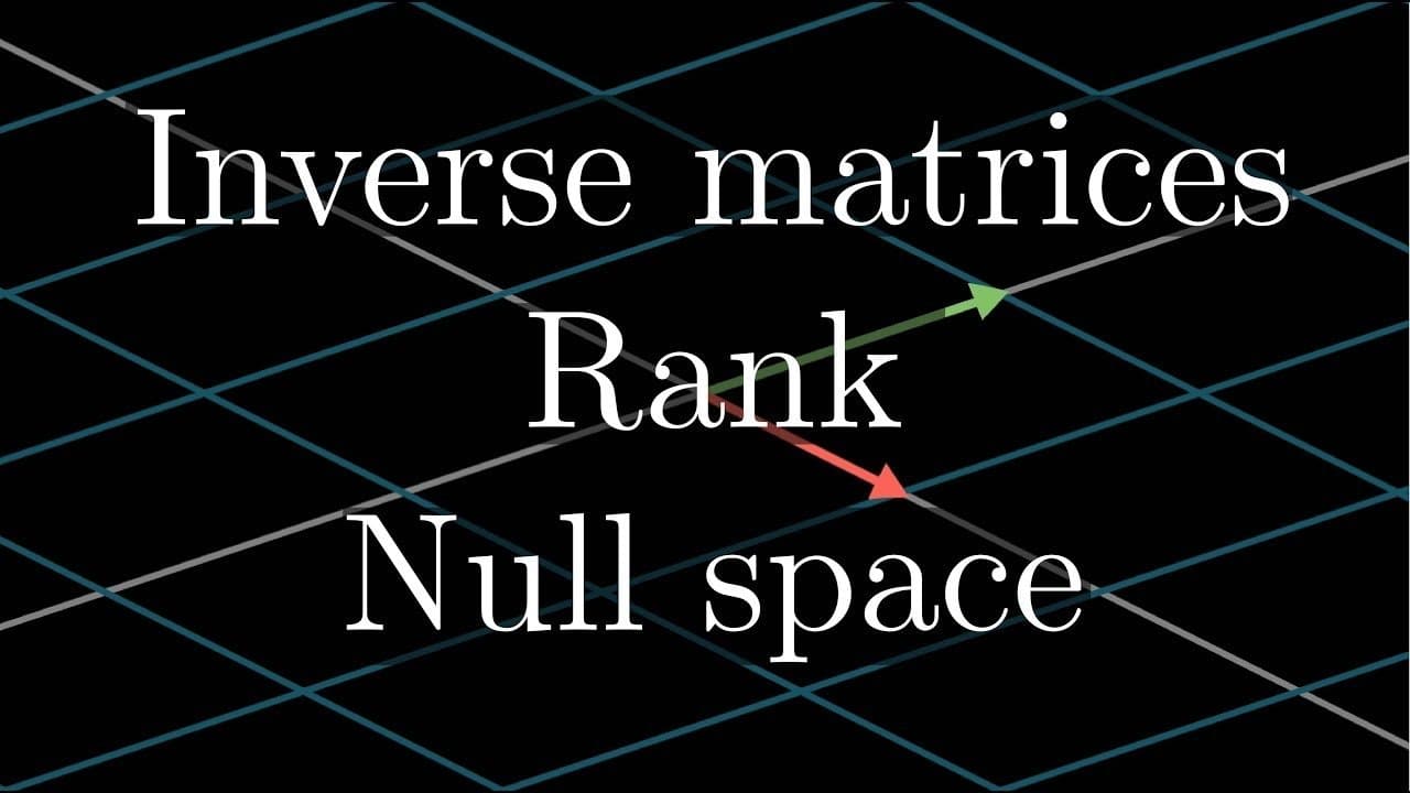 Inverse matrices, column space and null space