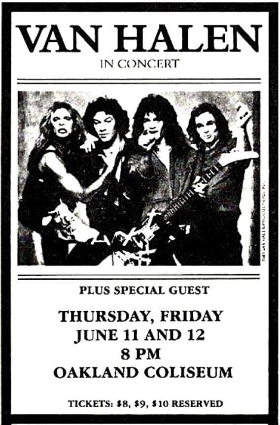 Van Halen: Oakland, CA @ Oakland Arena 1981