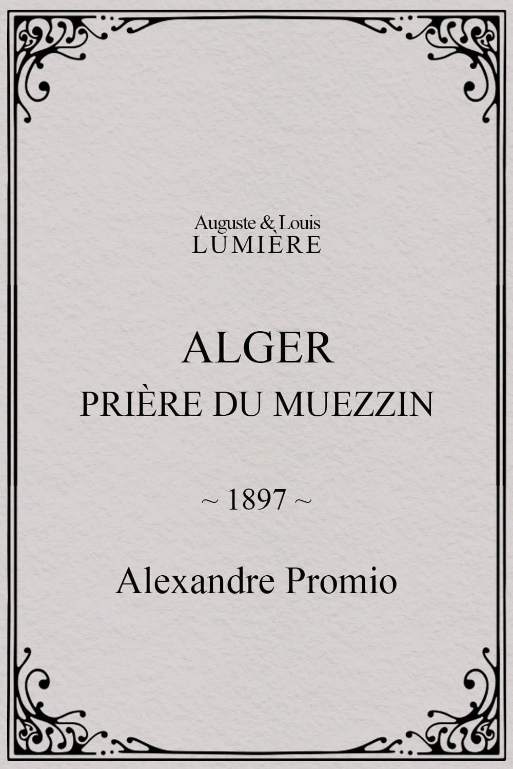 Alger : prière du muezzin