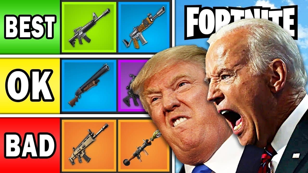 Presidents Rank Fortnite Weapons!