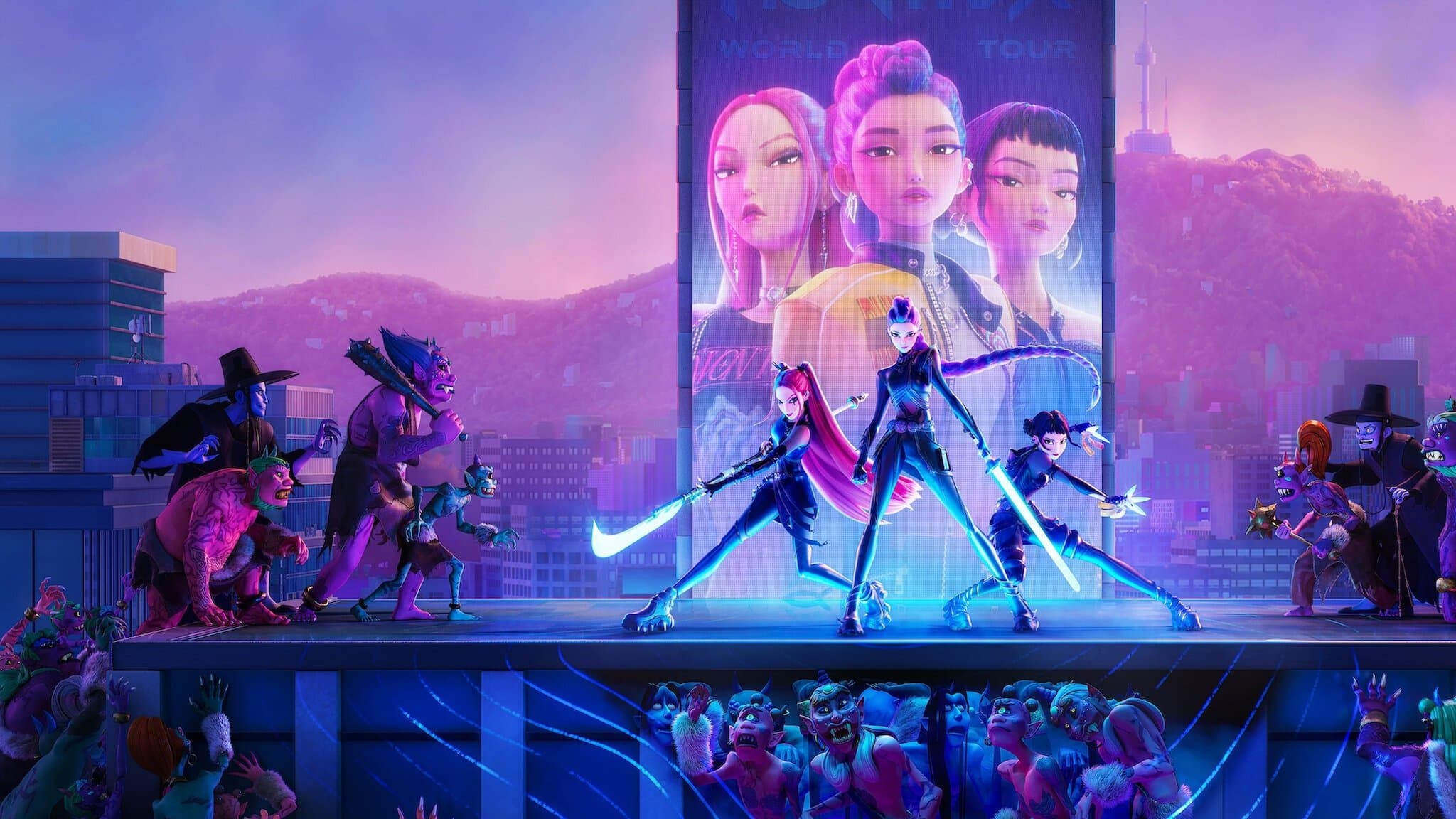Backdrop of KPop Demon Hunters