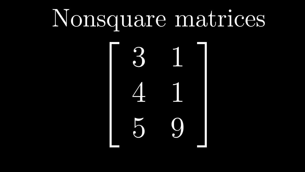 Nonsquare matrices as transformations between dimensions