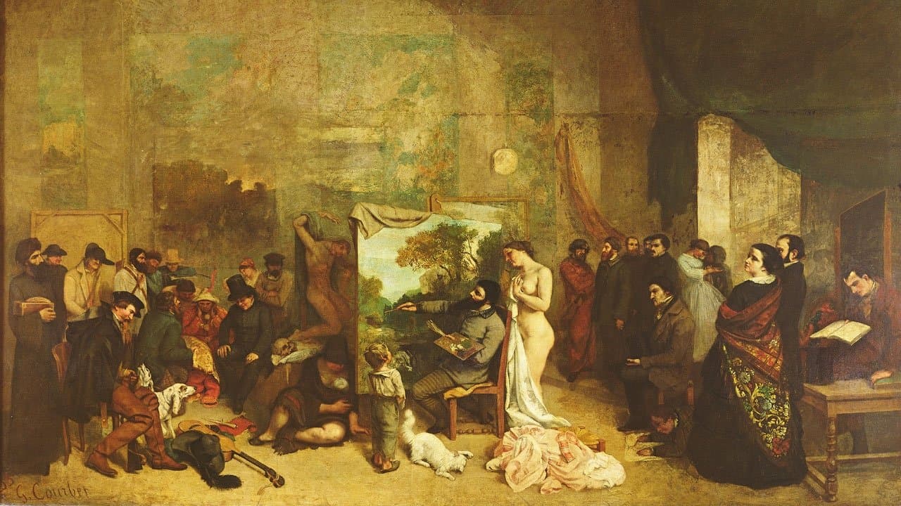 The Artist's Studio (1855) by Gustave Courbet