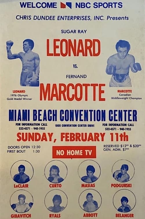 Sugar Ray Leonard vs. Fernand Marcotte